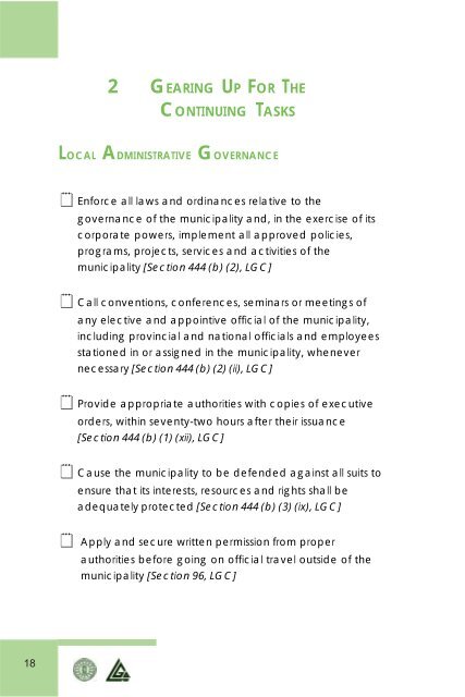 Tasks and Responsibilities Checklist A Simple ... - LGRC DILG 10