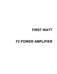 F2 Manual - First Watt