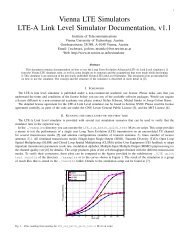 Vienna LTE-A Simulators, Link Level Simulator documentation