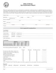 State of Illinois Eye Examination Report