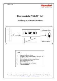 Thyristorsteller TS3 (SP) 1ph - Thermokon Sensortechnik GmbH
