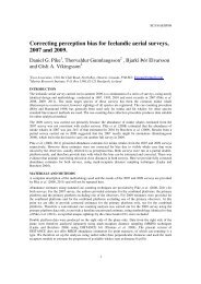Correcting perception bias for Icelandic aerial surveys, 2007 and ...