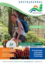 Gästejournal Oktober/November 2012 (PDF) - Der Oberharz
