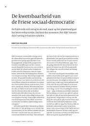 De kwetsbaarheid van de Friese sociaal-democratie