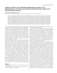 genetic diversity and expanding nonindigenous range of ... - BioOne