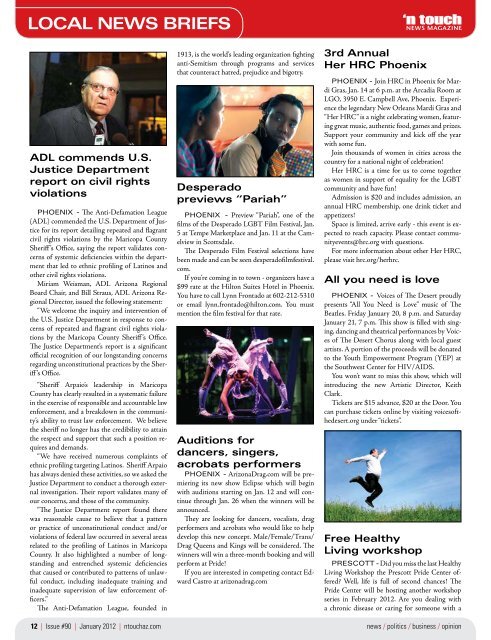 'N Touch News Magazine Issue #90, January 2012