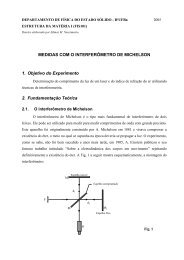 Medidas com o InterferÃ´metro de Michelson - Instituto de FÃ­sica da ...