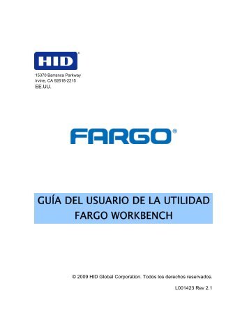 Fargo Workbench User Manual - Spanish | ID Wholesaler