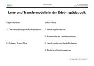 Lern- und Transfermodelle in der Erlebnispädagogik - PFHonline.de