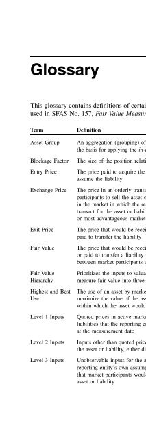 Valuation for Financial Reporting : Fair Value Measurements and ...