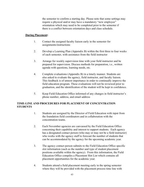 MSW Field Manual - School of Social Work at the University of Georgia