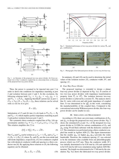 Compact Two-Way and Four-Way Power Dividers ... - IEEE Xplore