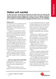 Vatten och sanitet - Svenska RÃ¶da Korset
