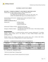 MATERIAL SAFETY DATA SHEET SECTION 1 ... - St Marys Cement