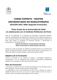 CURSO EXPERTO - MASTER UNIVERSITARIO EN MUSICOTERAPIA