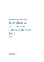 Samverkan på vårdcentraler i Göteborg Nordost 2010