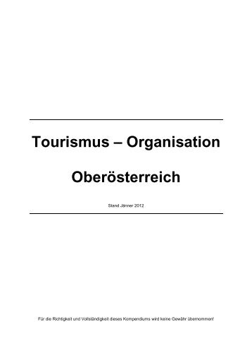 OÃ– Tourismusrecht - Kurzversion Kopie des Org. - OberÃ¶sterreich ...