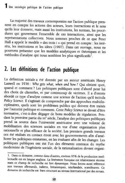 SOCIOLOGIE DE L'ACTION PUBLIQUE