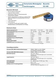 Sicherheits-Winkelgeber Baureihe berÃ¼hrungslos 533 400