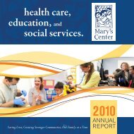 health care, education, and social services. - Mary's Center