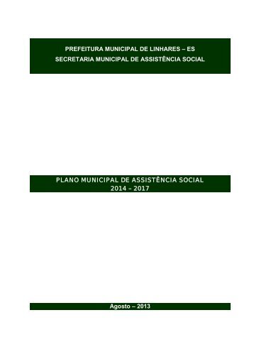 Plano Municipal de AssistÃªncia Social - Linhares - Governo do ...