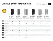 WD Creative Power for Mac Comparison Chart - Asbis