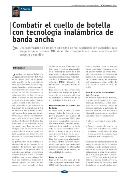 ALCATEL REVISTA DE TELECOMUNICACIONES - Archivo Digital ...