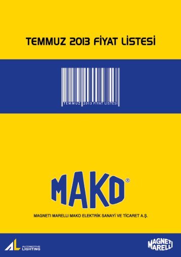 Mako Temmuz 2013 Fiyat Listesi