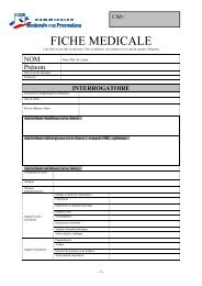 FICHE MEDICALE