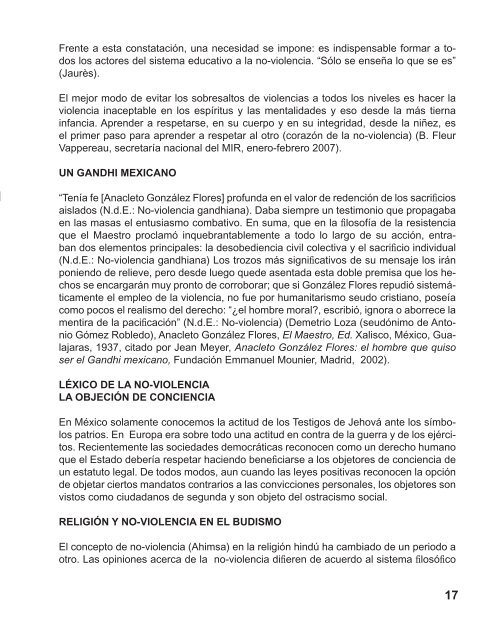 Antología de la No-violencia II - codhem