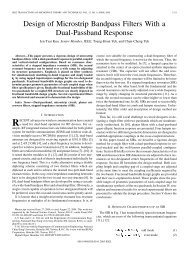 Design of Microstrip Bandpass Filters With a Dual ... - IEEE Xplore