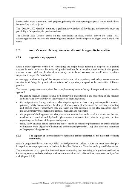 Tome Architecture and management of a geological repository - Andra