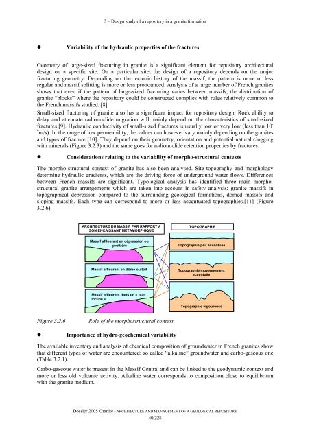 Tome Architecture and management of a geological repository - Andra