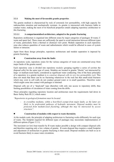 Tome Architecture and management of a geological repository - Andra