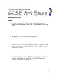 Year 11 GCSE Art Exam