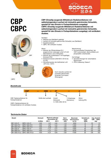 RADIAL- VENTILATOREN UND KANALVENTILATOREN - Sodeca