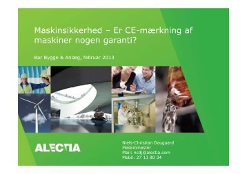 Maskinsikkerhed - BAR Bygge & AnlÃ¦g