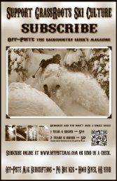 POWDER SKIING FREE 1.877.647.3831 - Off-Piste Magazine