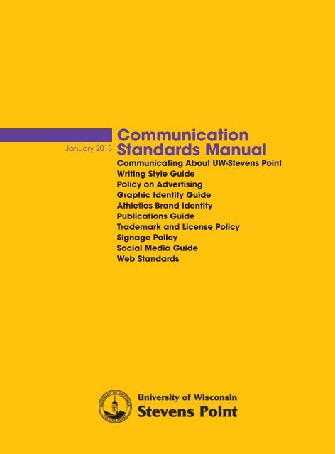 Communication Standards Manual - University of Wisconsin ...