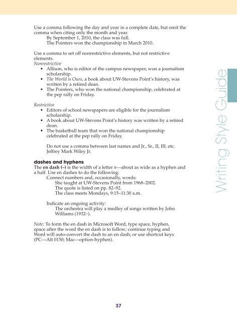 Communication Standards Manual - University of Wisconsin ...