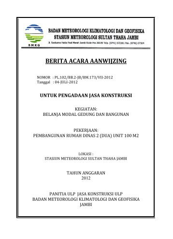 berita acara penjelasan - BMKG