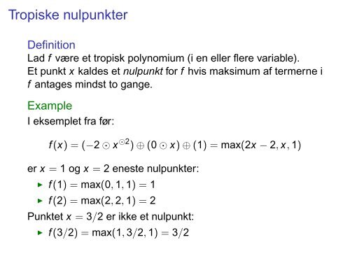 Slides - Institut for Matematik - Aarhus Universitet