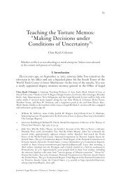 Teaching the Torture Memos - Southwestern Law School