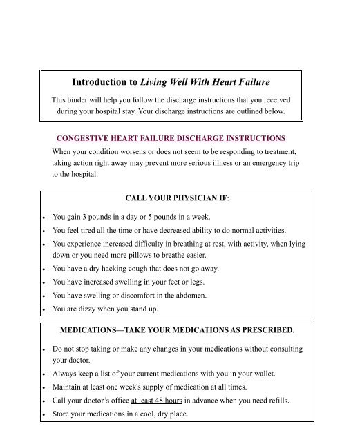 Introduction to Living Well with Heart Failure - John Muir Health