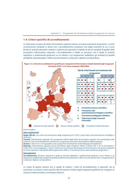 L'insegnamento delle scienze nelle scuole in Europa - Indire