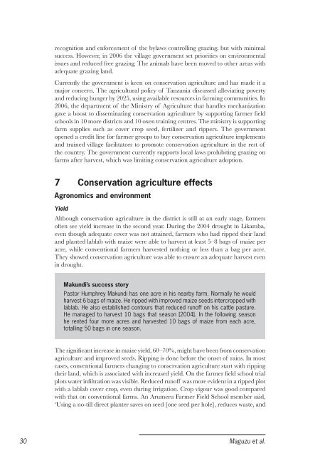 Conservation agriculture Tanzania_casestudy.pdf - Sokoine ...