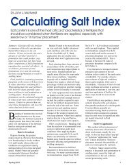 Calculating Salt Index - Fluid Fertilizer Foundation