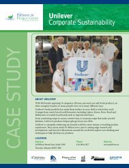 Unilever Corporate Sustainability - Partners in Project Green
