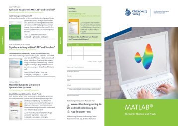 MATLAB® kompakt - Oldenbourg Verlag