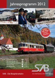 gibts das Jahresprogramm zum Download. - SchwÃ¤bische Alb Bahn